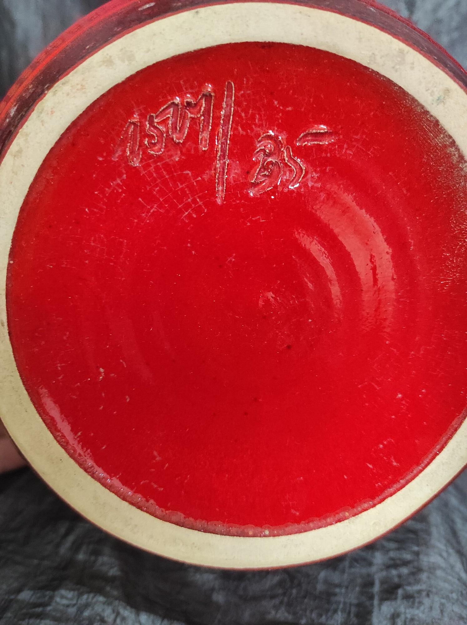 1501-35 Vase Keramik Rot 3