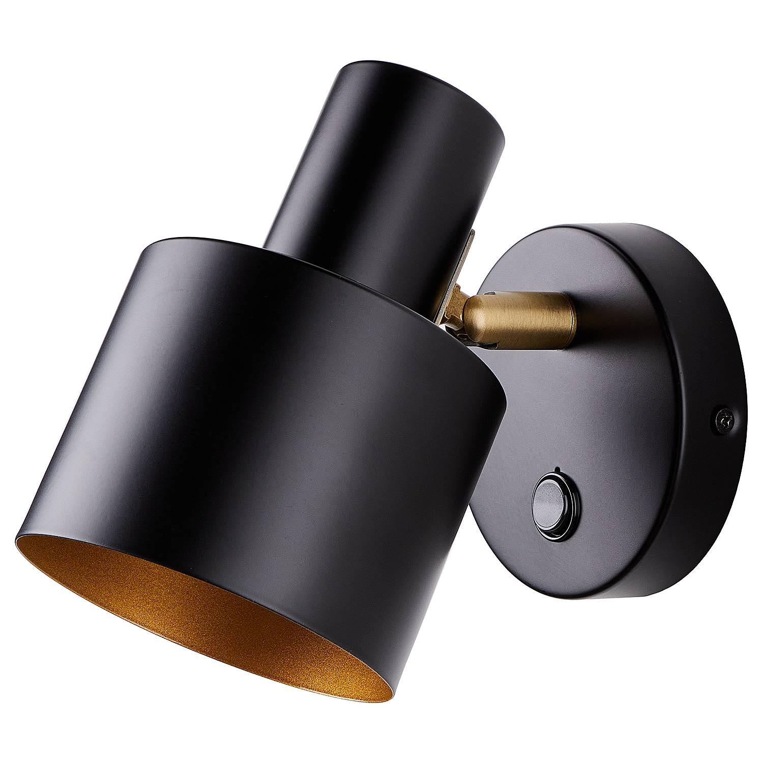 1-Flammig ISAK Wandleuchte Eisen Schwarz 3