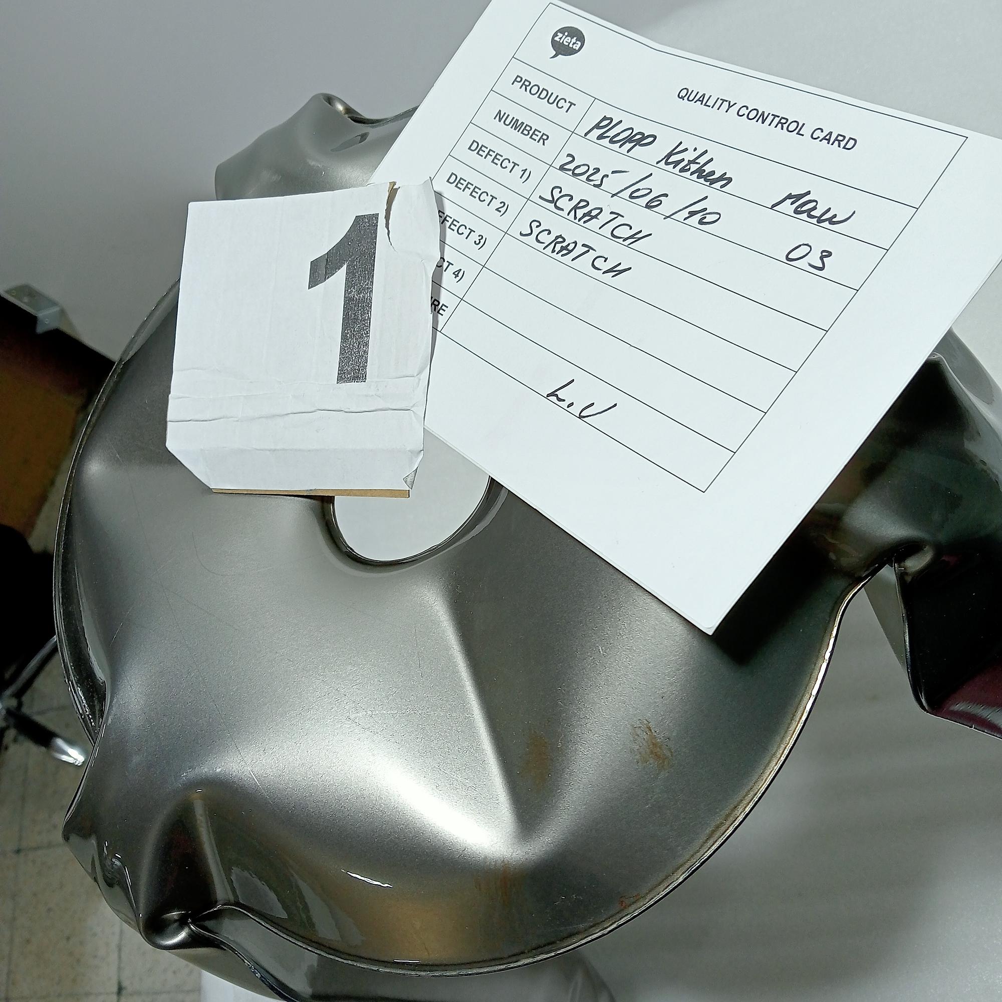 Plopp sgabello da cucina acciaio grezzo laccato 1