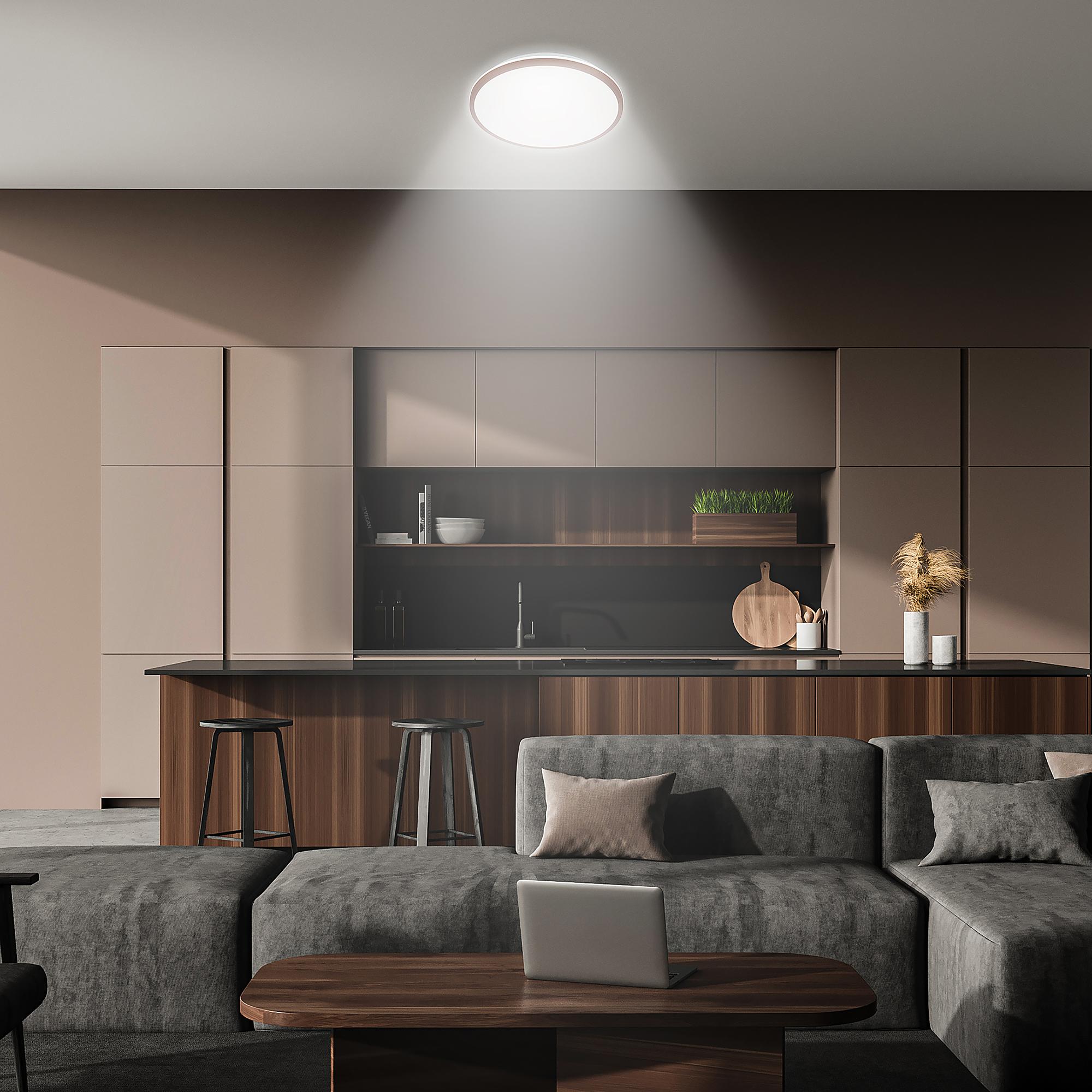 Lana LED Deckenleuchte Aluminium Polypropylen Braun 3