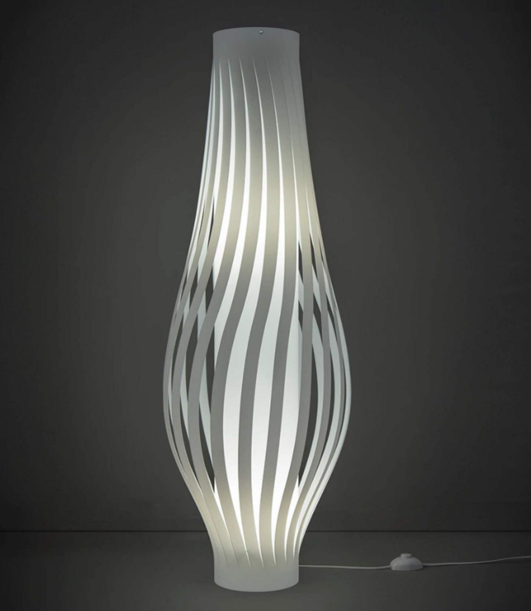 Stehlampe 2-flammig Kunststoff Weiß 0