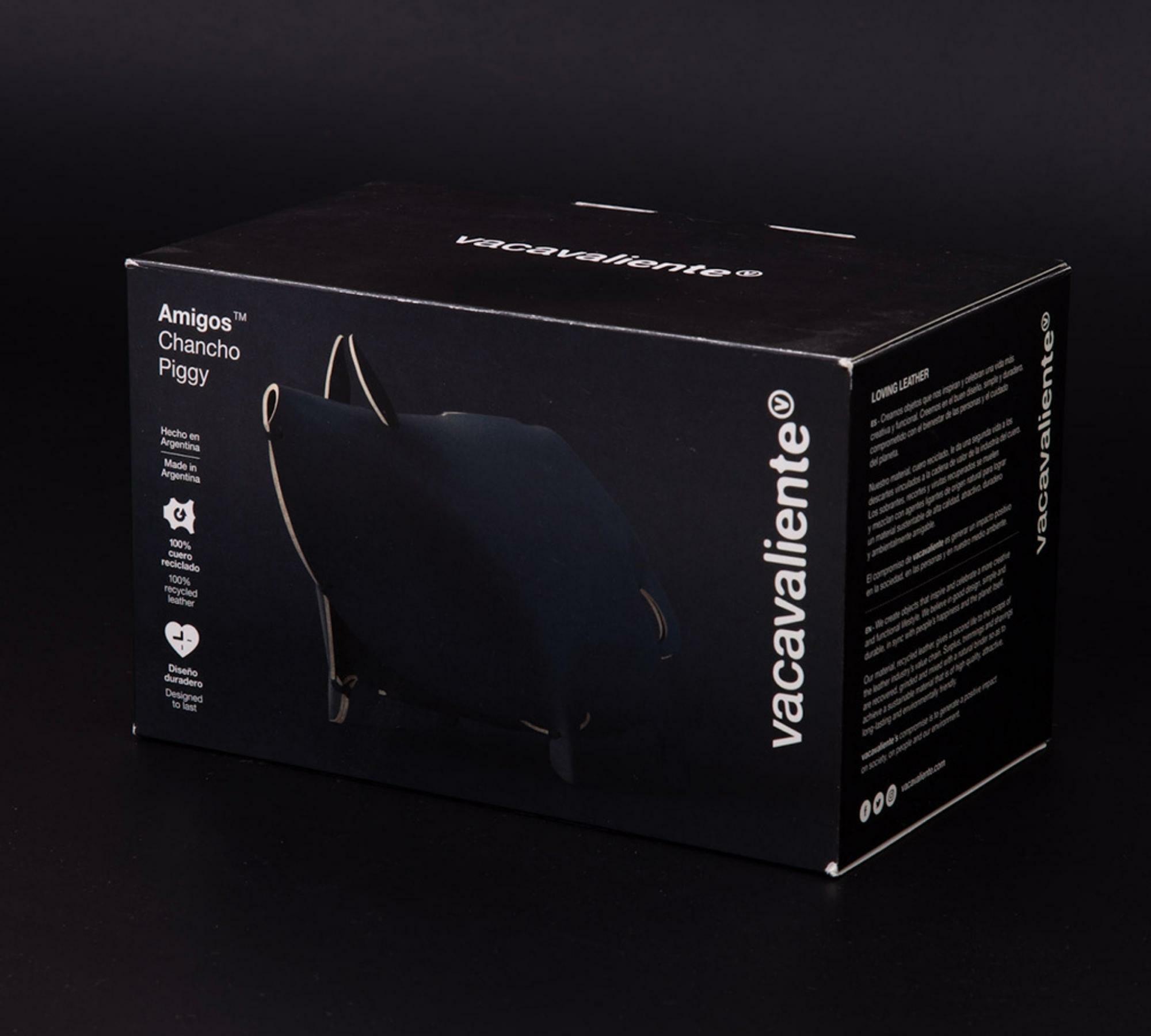 Sparschwein aus Recyceltem Leder aus Spanien Eukalyptus 2