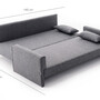 Schlafsofa 3-Sitzer Grau 7