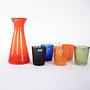 Glass and Carafe Set Multicolored 1980s 3