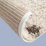 Runder Hochflorteppich Beige 3
