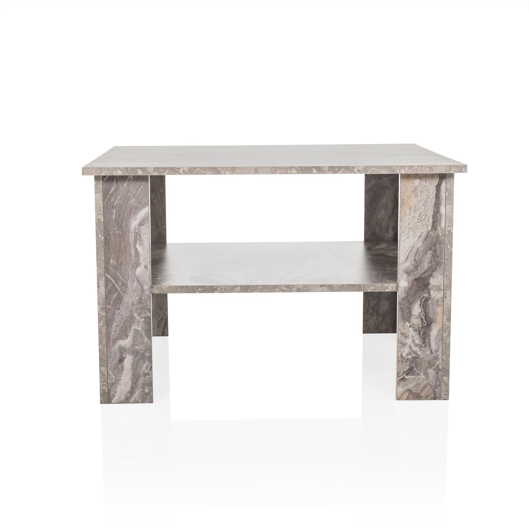 BISMO Couchtisch in Marmoroptik Grau 6