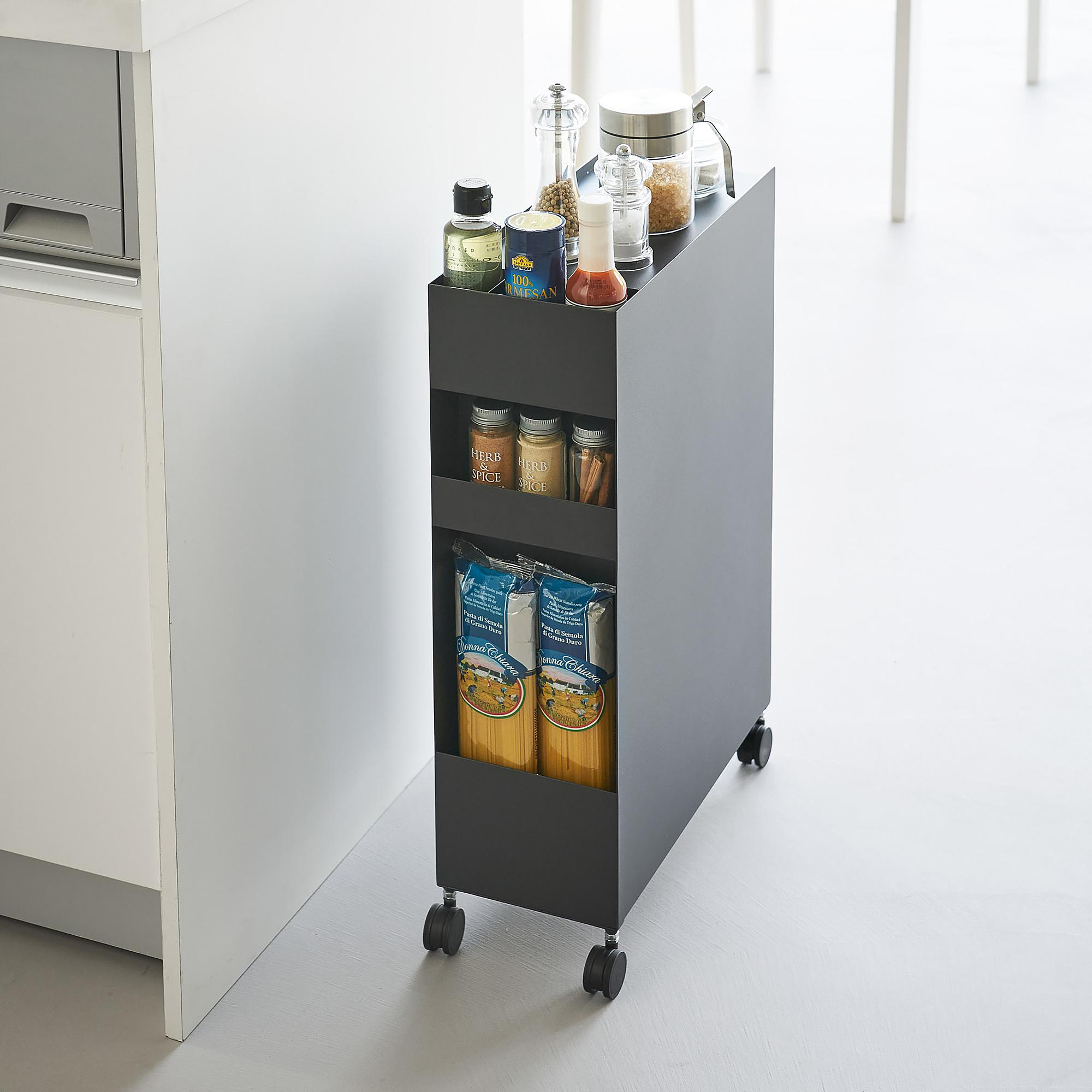 Tower Rollbarer Unterschrank Matt Schwarz 4