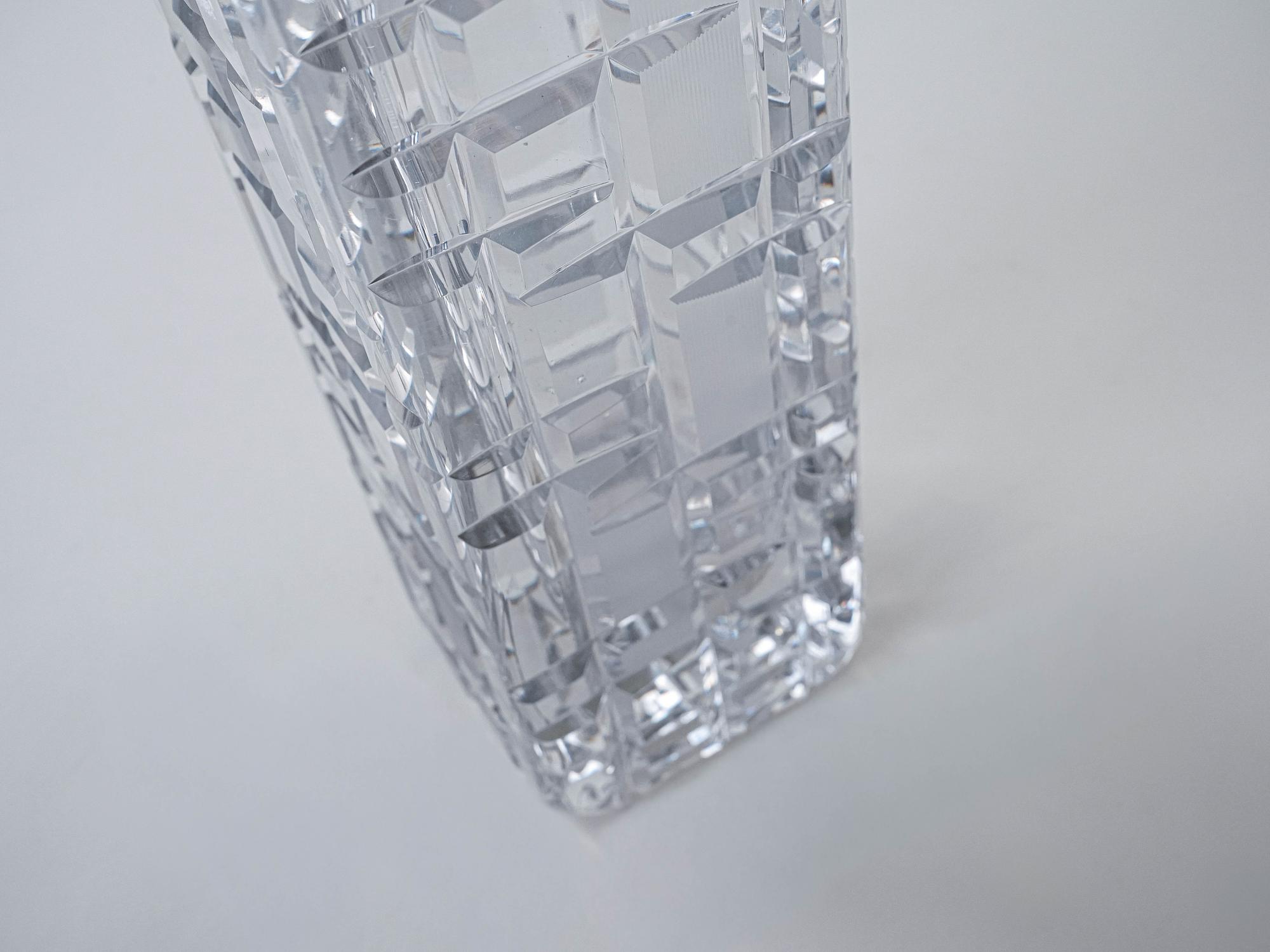Kristallvase Transparent 1960er Jahre 8