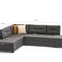 Manama Corner Sofa Bed Left - Anthracite 9