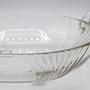 Vintage fruit bowl with handles Glass 1980s 2
