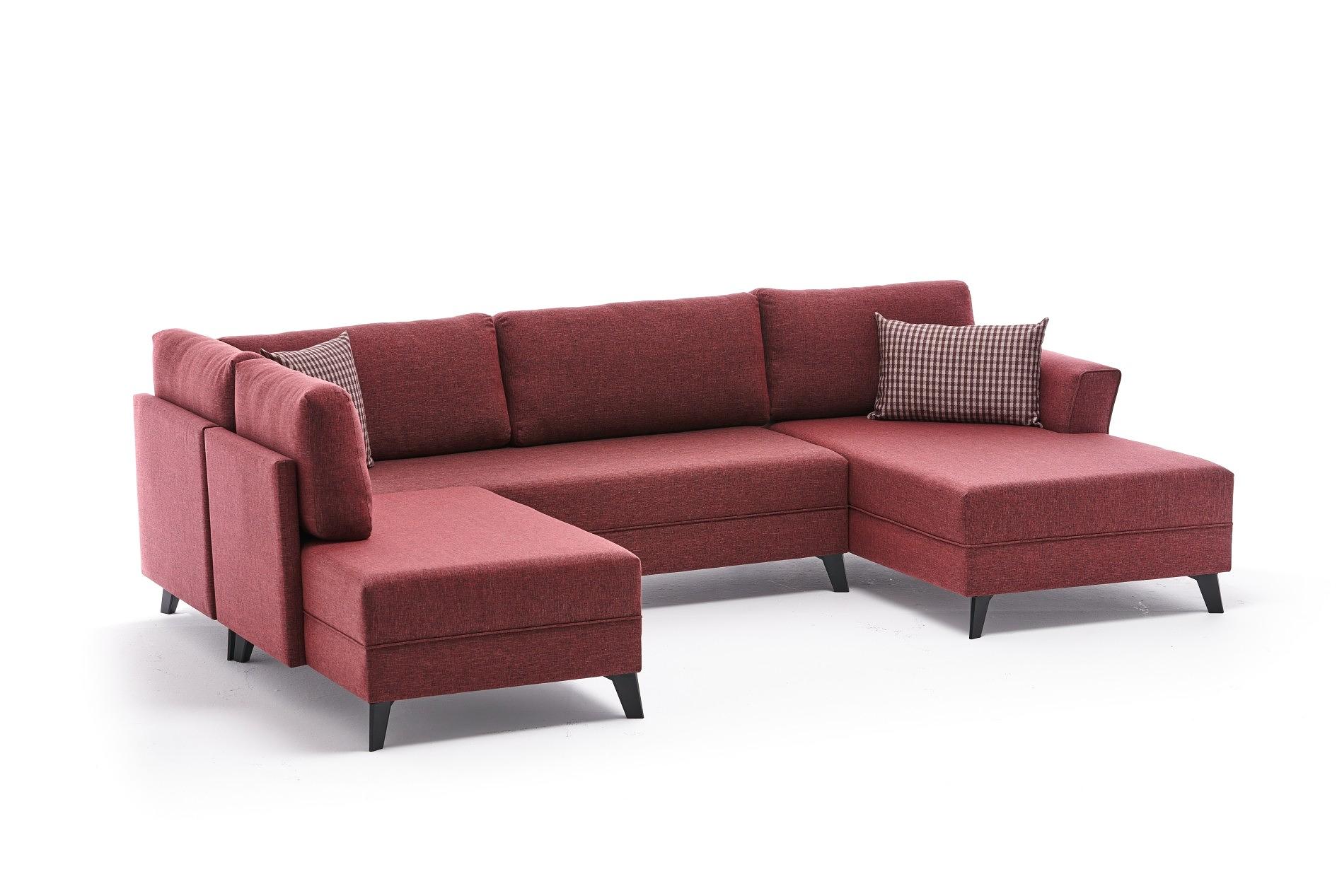 Eris Schlafsofa 4-Sitzer Rot 8