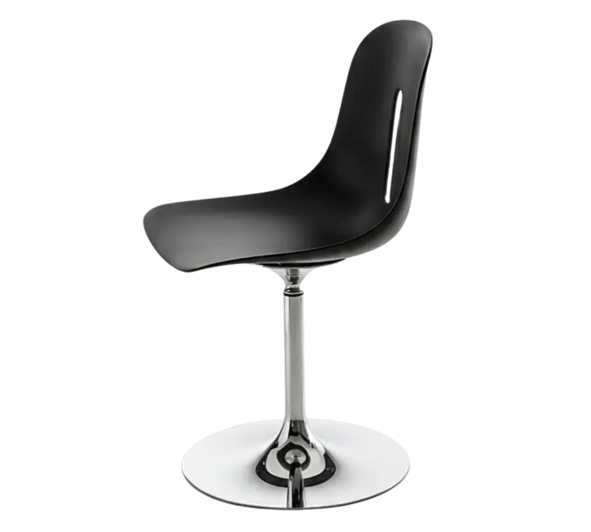 GOTHAM/T Swivel chair Polyurethane Metal Black 0