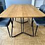 Wires Esstisch Holz Edelstahl Braun  3