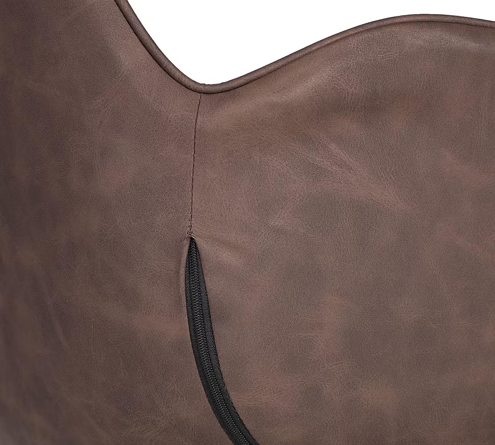 Armlehnenstuhl Kunstleder Braun 9