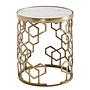 Side table Titara Marble Metal White Gold 1