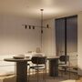 5-flame asymmetrical AJAX pendant light Black 1
