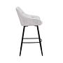 2x Liverpool Barhocker Textil Metall 1