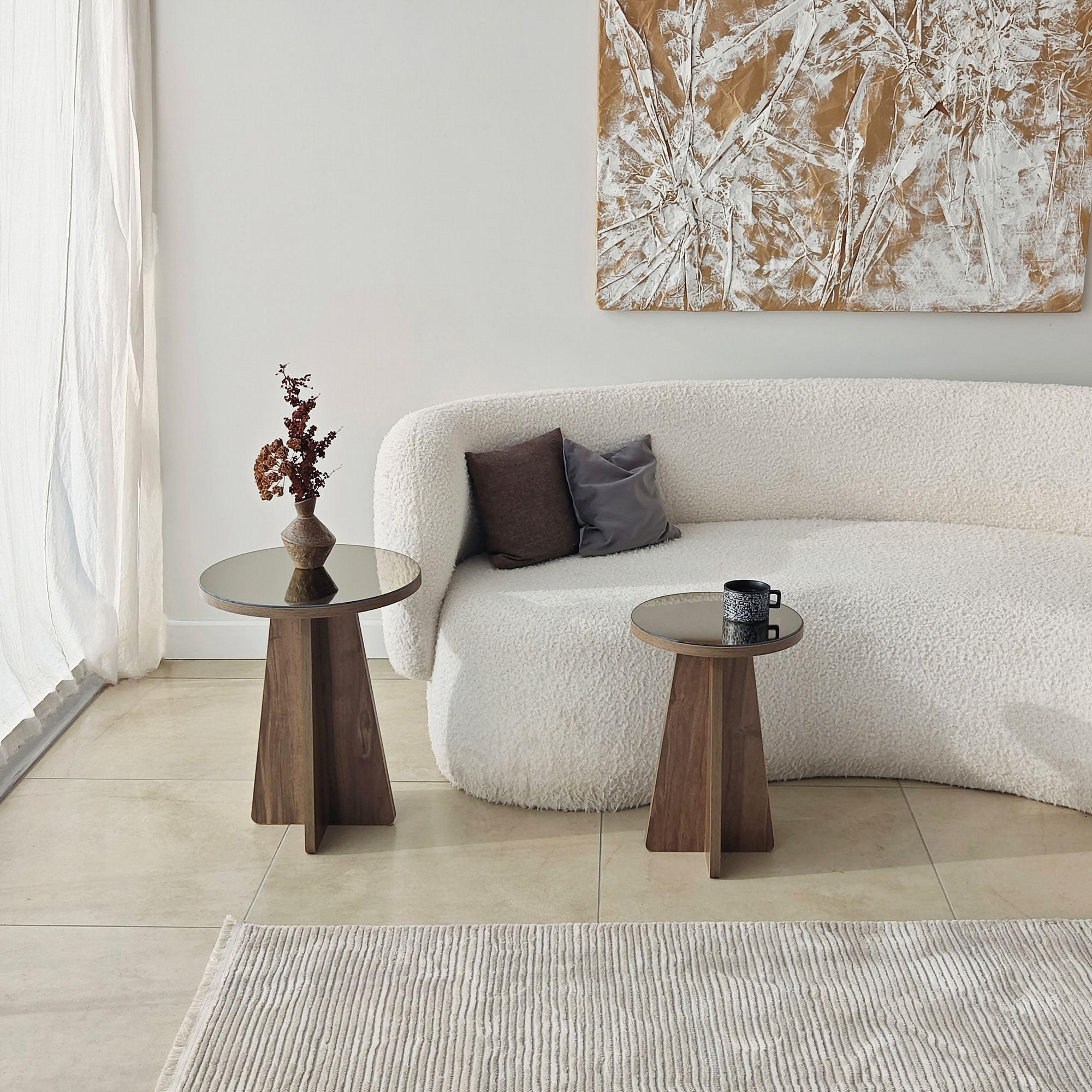 Luna 2 Side table Set of 2 Walnut 7