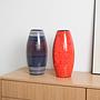 Red ceramic vase 1960s 7