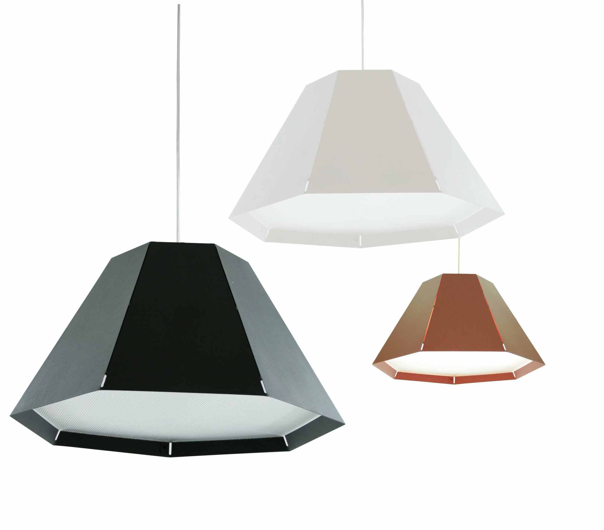 Jeanette Pendelleuchte Metall Glas Rot 1
