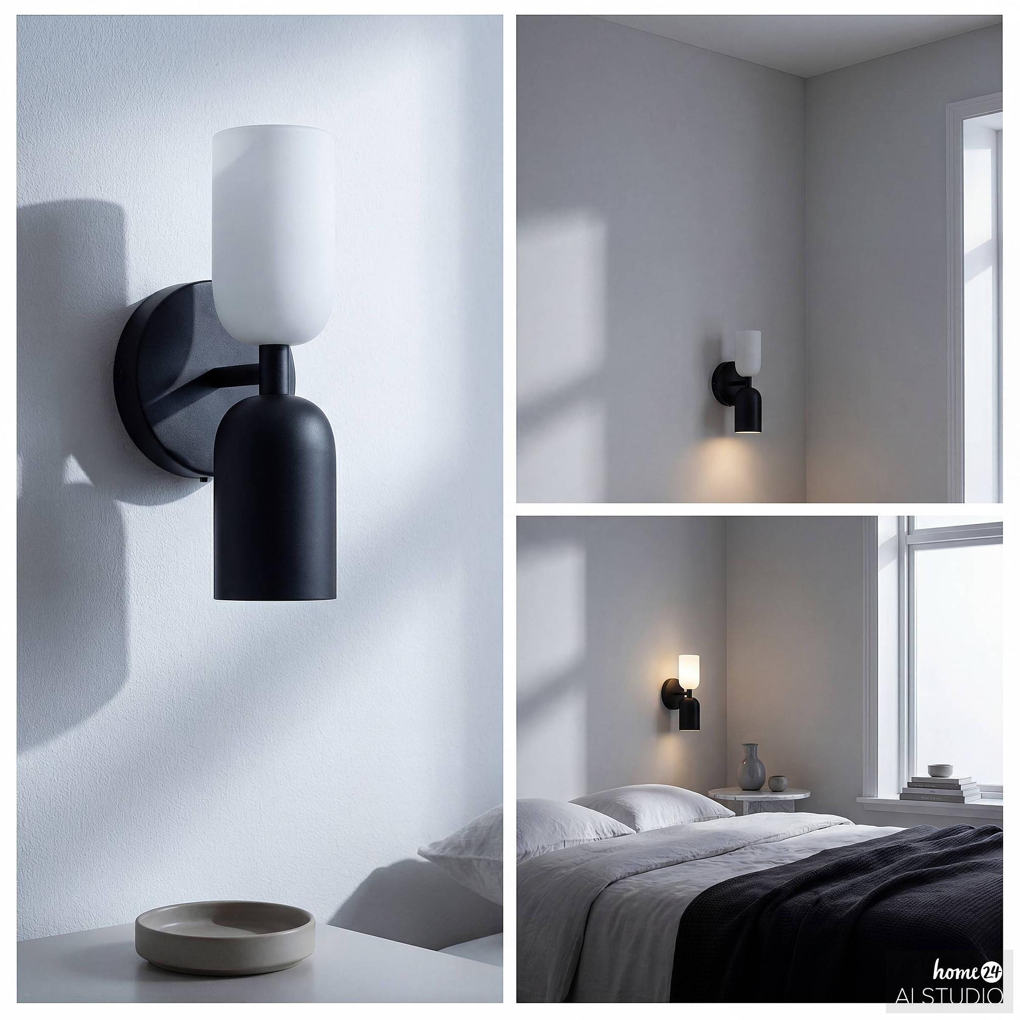 Cordless Wall Lamp NIMI Remote Control Black Cream 2