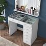 Dressing table with mirror and drawers White 1