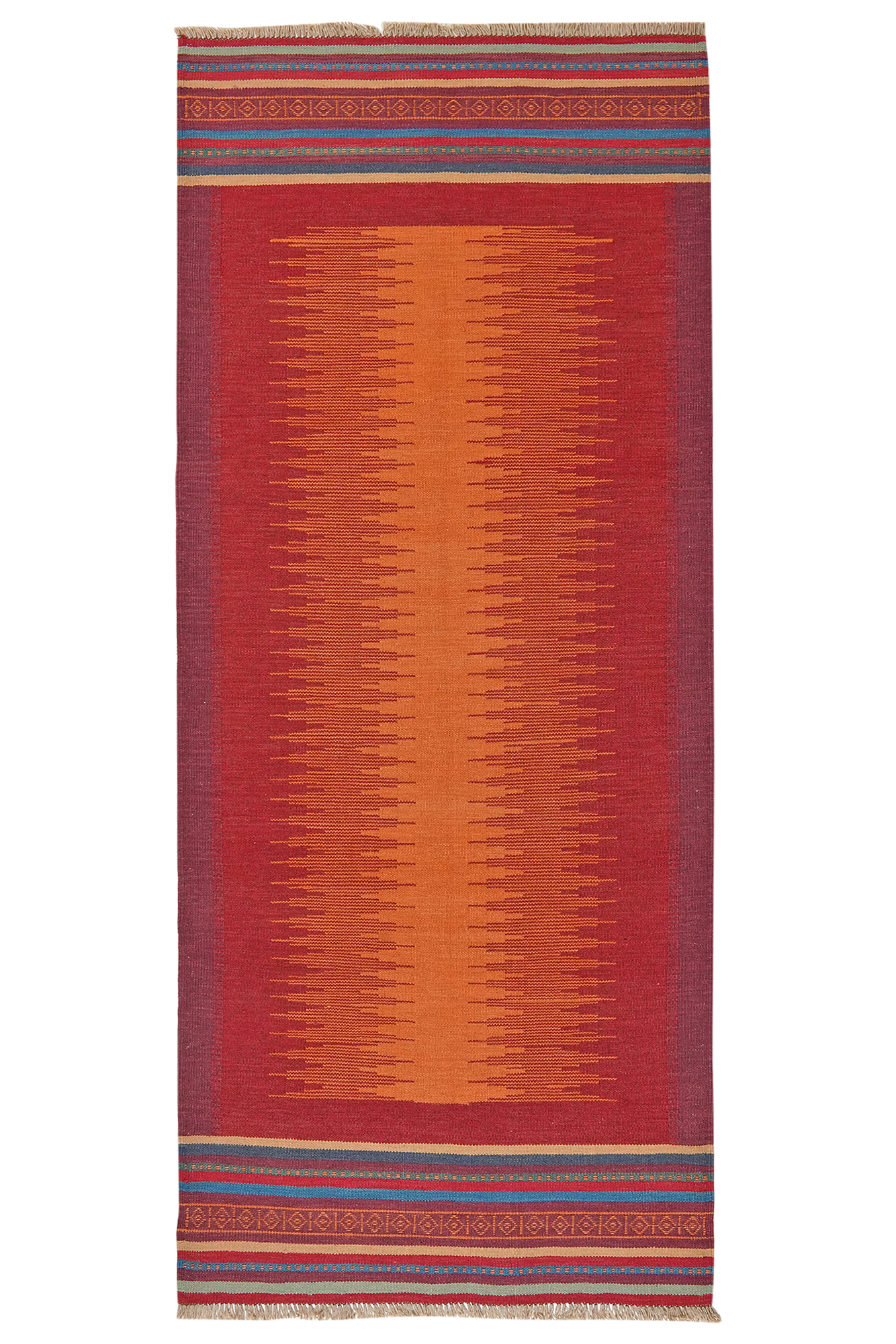 Kilim Gashgai Teppich Wolle Rot 0