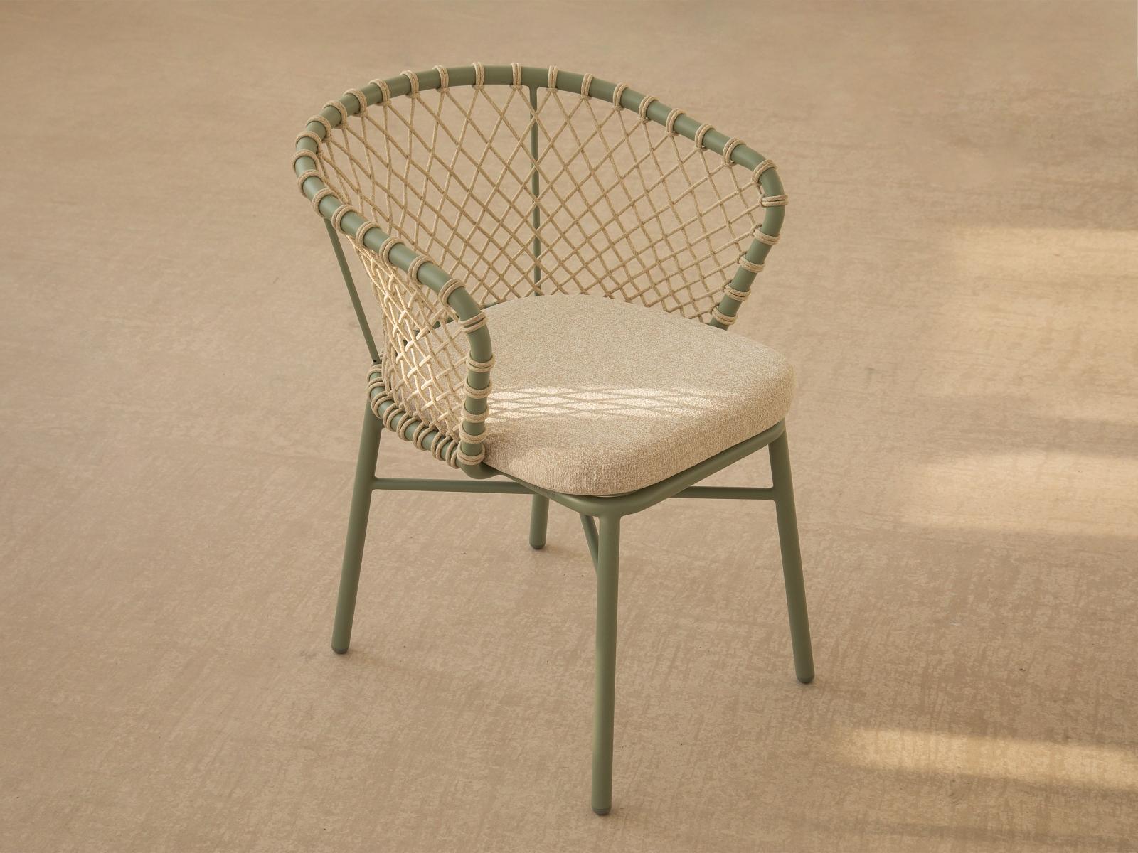 Canar Garden Chair Polyester Cream 60x57x75 cm 5