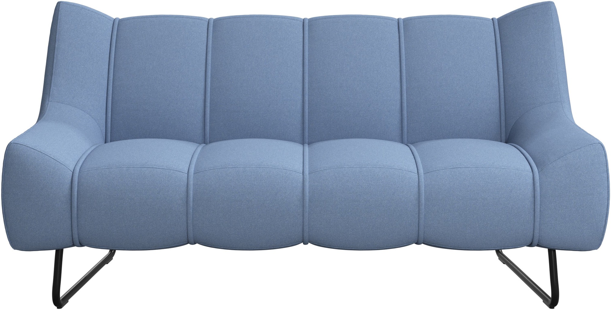 Nawabari Sofa 2-Sitzer Blend-Stoff Hellblau 0