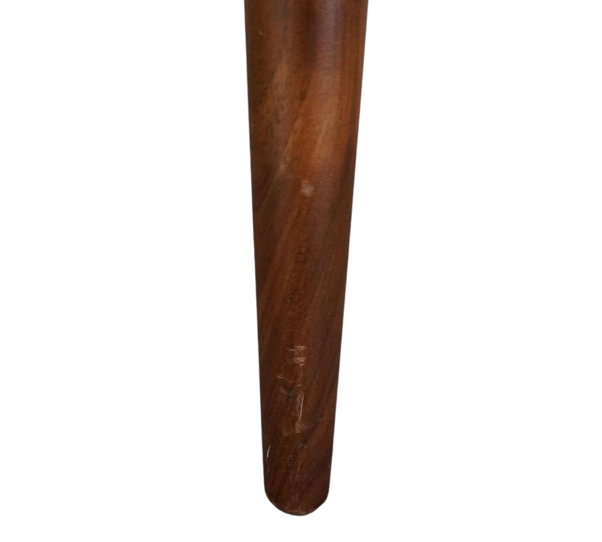 Sedia Slow Pelle Legno di noce Nero 8