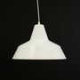 Vintage pendant lamp metal white 1970s 1