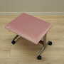 Vintage footstool Textile Wood Pink 1960s 4