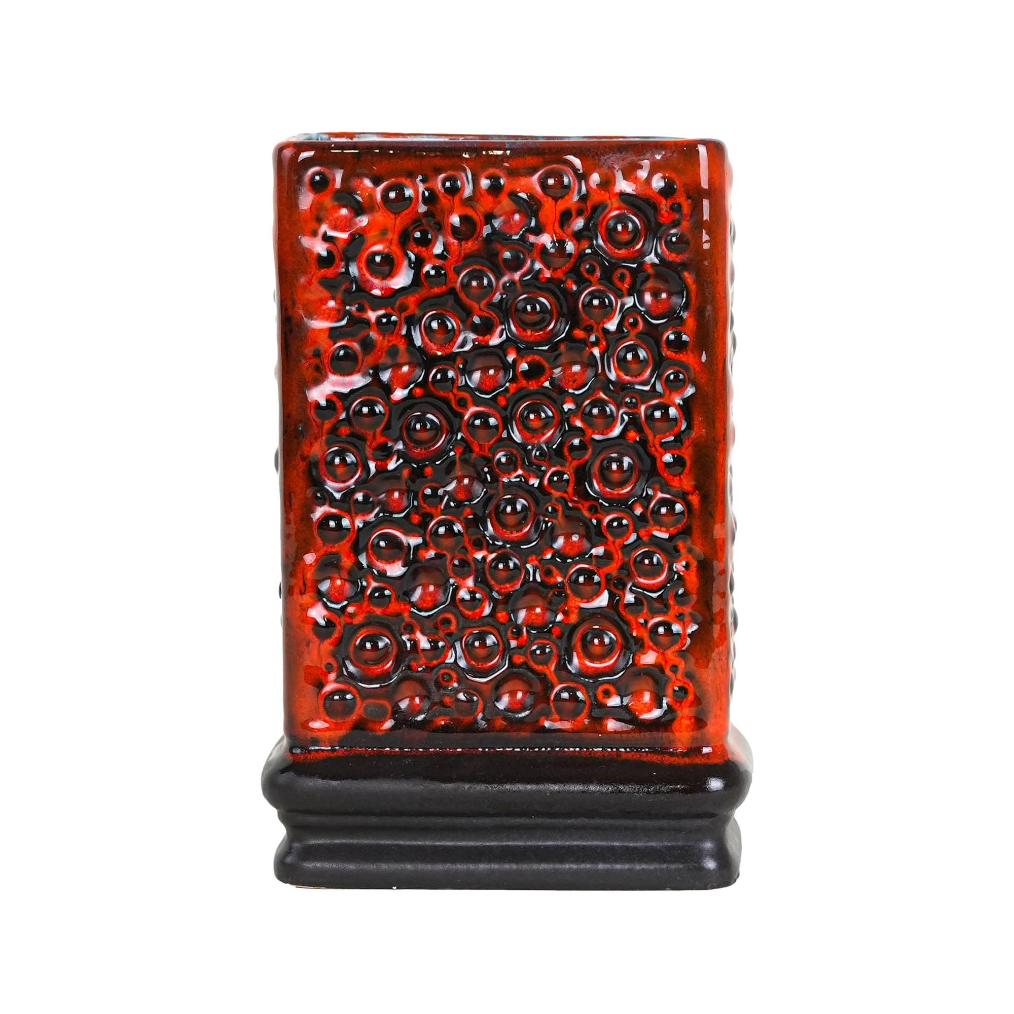Vase Fat Lava 1960s Red 0