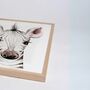 Zebra Art Print with Frame Multicolor 2