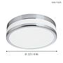 LED-Badleuchte Palermo II Silber Ø 23cm 1