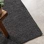 Jaipur Kurzflorteppich Schwarz 80 x 150 cm 3