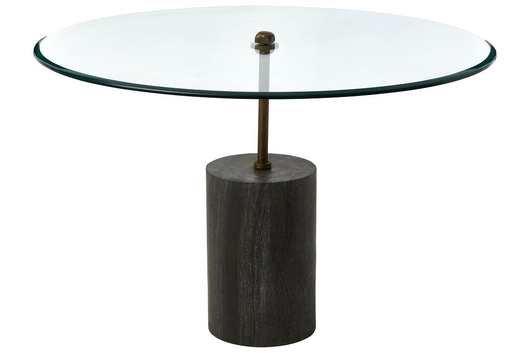 Rany Beistelltisch Marmor Glas Schwarz 0