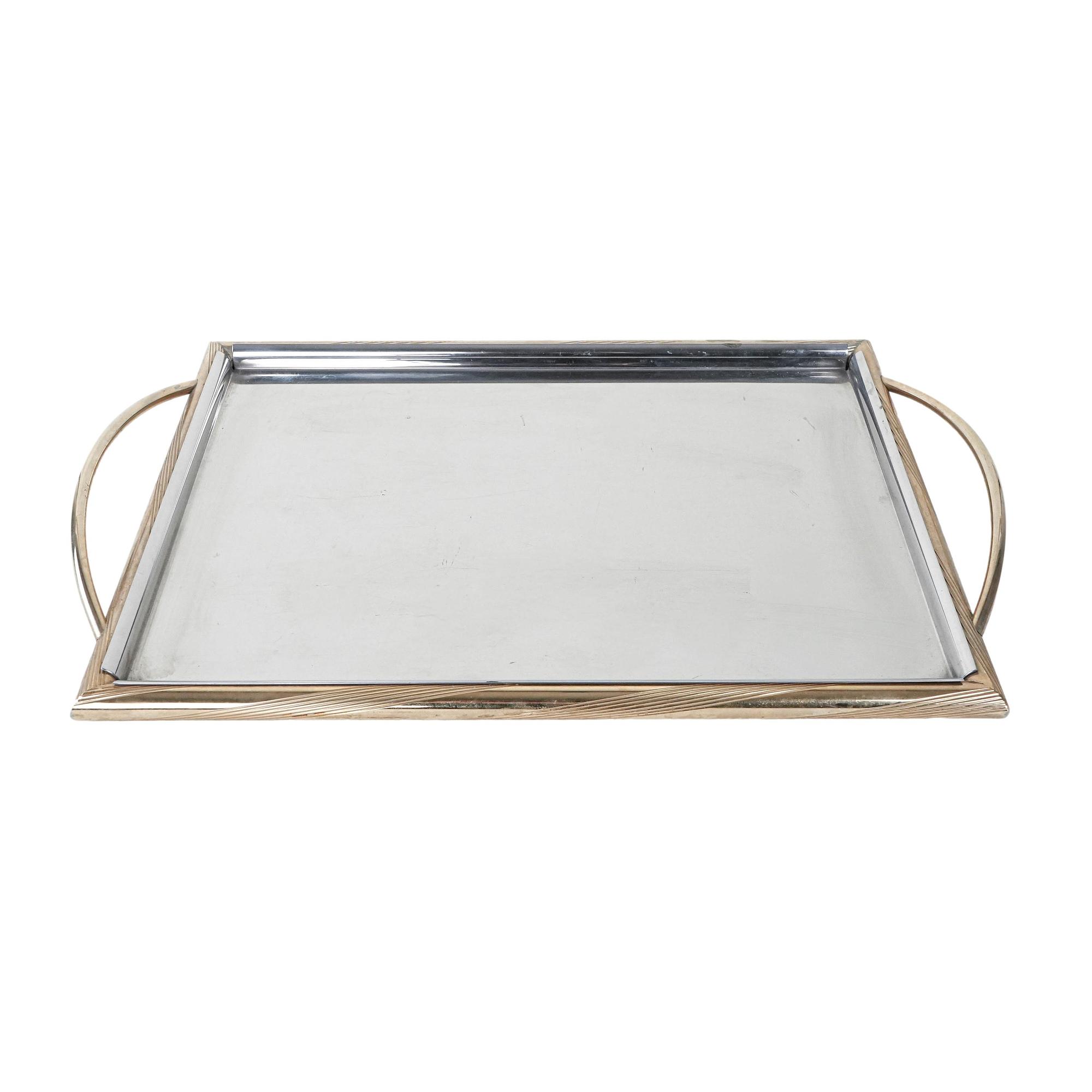 Vassoio in acciaio inox anni '70 GOTTINGHEN 0