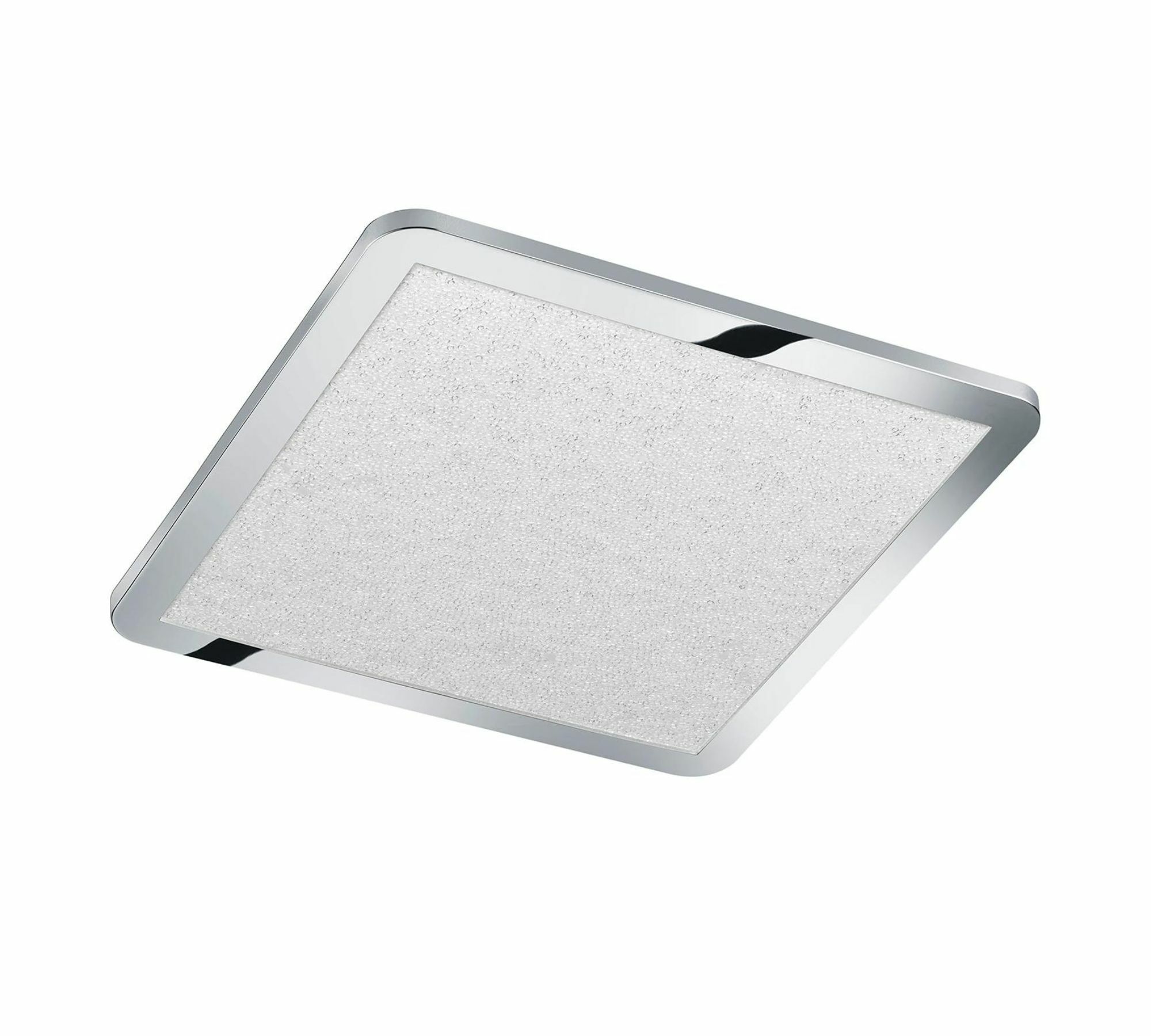 LED Deckenleuchte 1-flammig Glas Eisen Silber 0