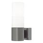 Wandleuchte Tangens Single Milchglas Silber 1