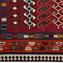 Kelim Gashgai Old Teppich Wolle Rot 1