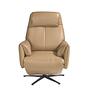 Poltrona relax 5086 Girevole Pelle Sabbia 2