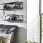2x Wall Shelf Metal Black 3