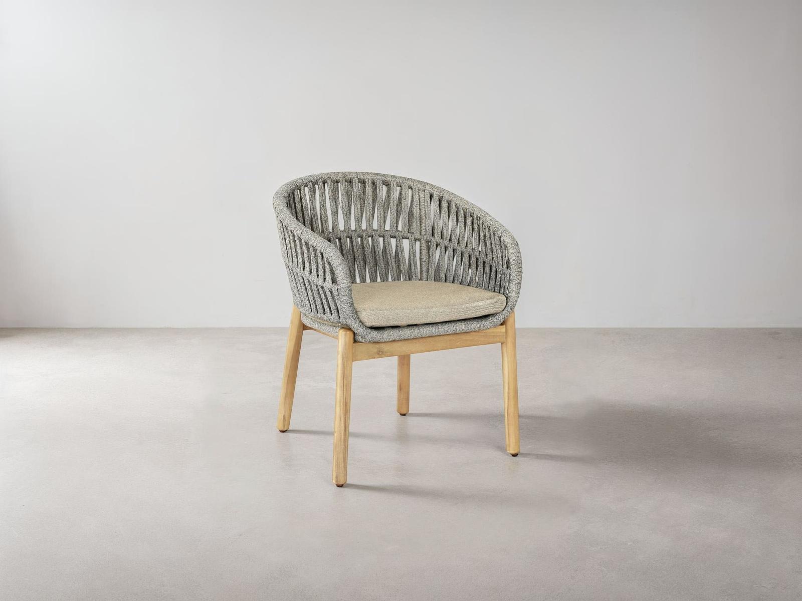 Garden Chair Jondal 1-Seater Polyester Light Brown 63.5x60x78 cm 0