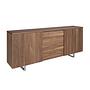 Sideboard Walnussholzfurnier Verchromter Stahl 0