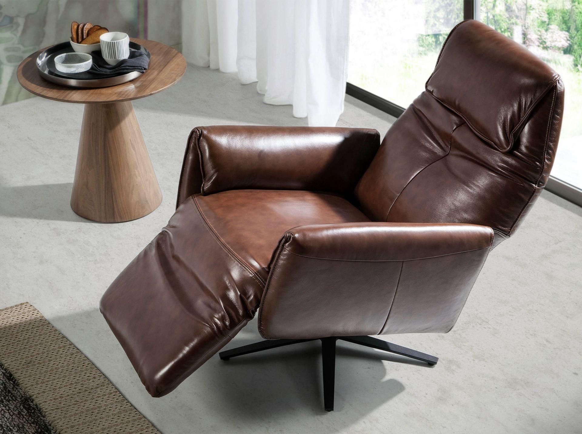 Armchair Leather Chocolate Brown 5