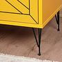 Luna bedside table wood veneer yellow 4