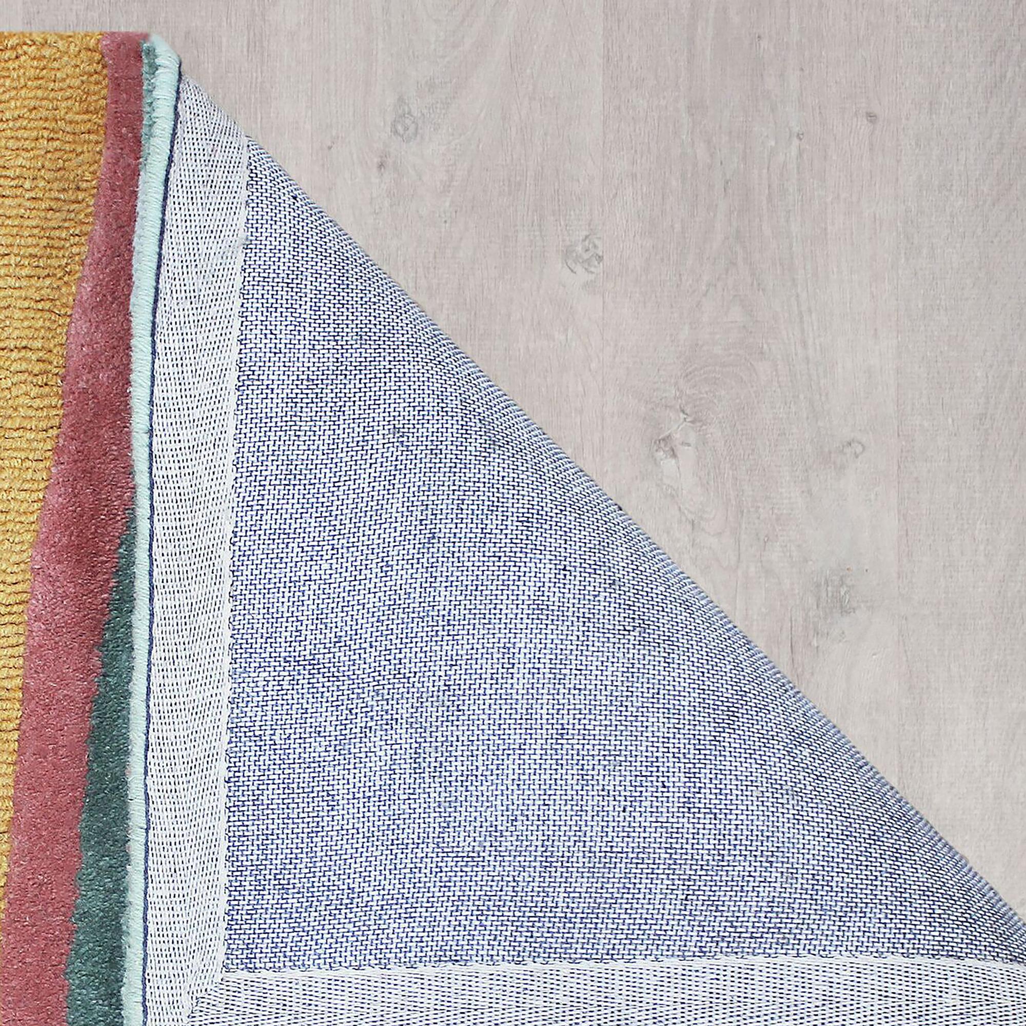 Runner Rug Abstract Wool Multicolored 3