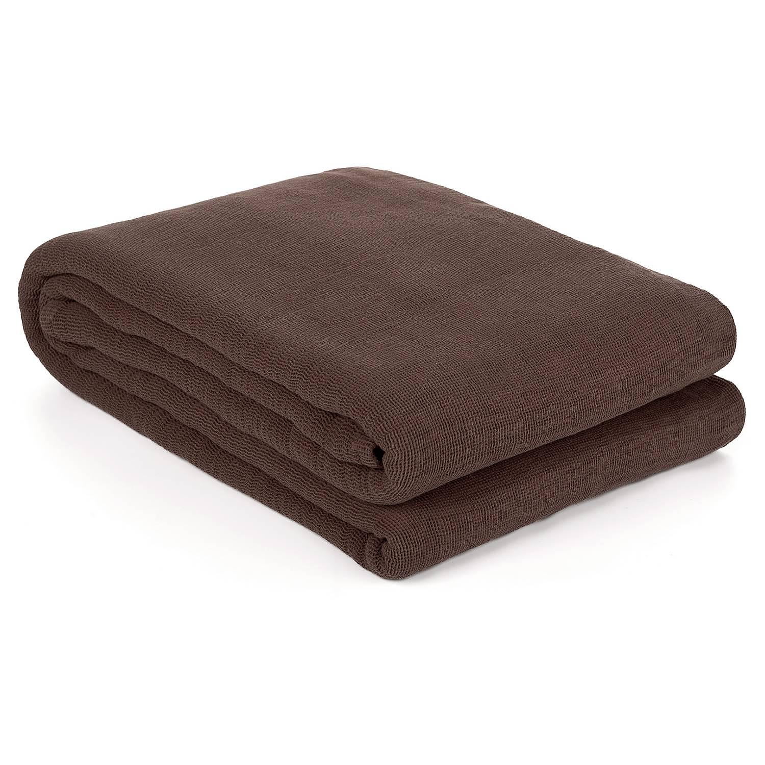 Plaid Ica Decke Baumwolle Braun 0