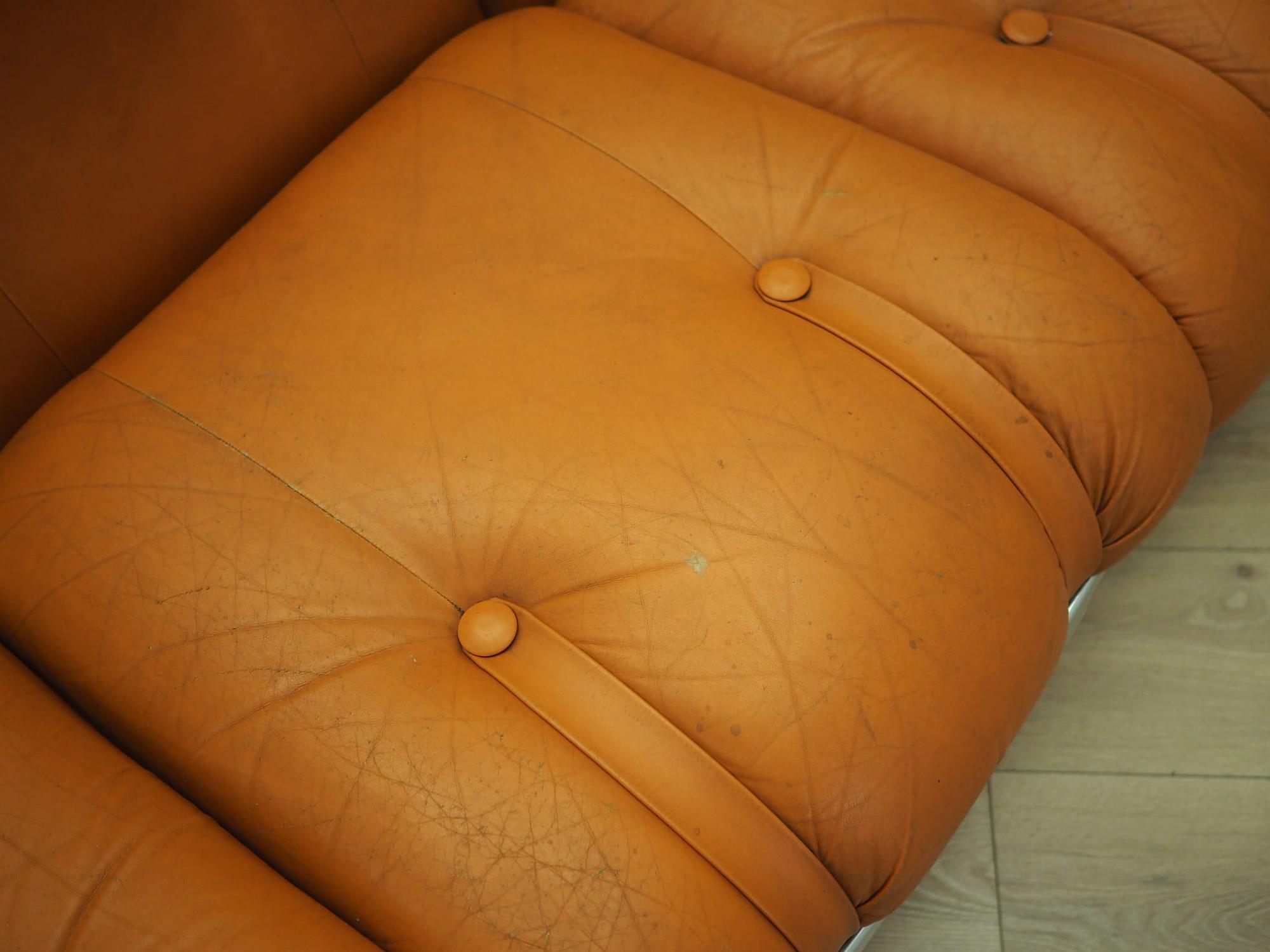 Space Age 3-Sitzer Sofa Orange 1960er Jahre 12